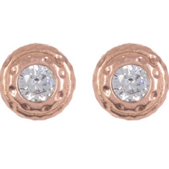 Kate Spade New York Rose Gold Round Stud CZ Earrings - Picture 6 of 7